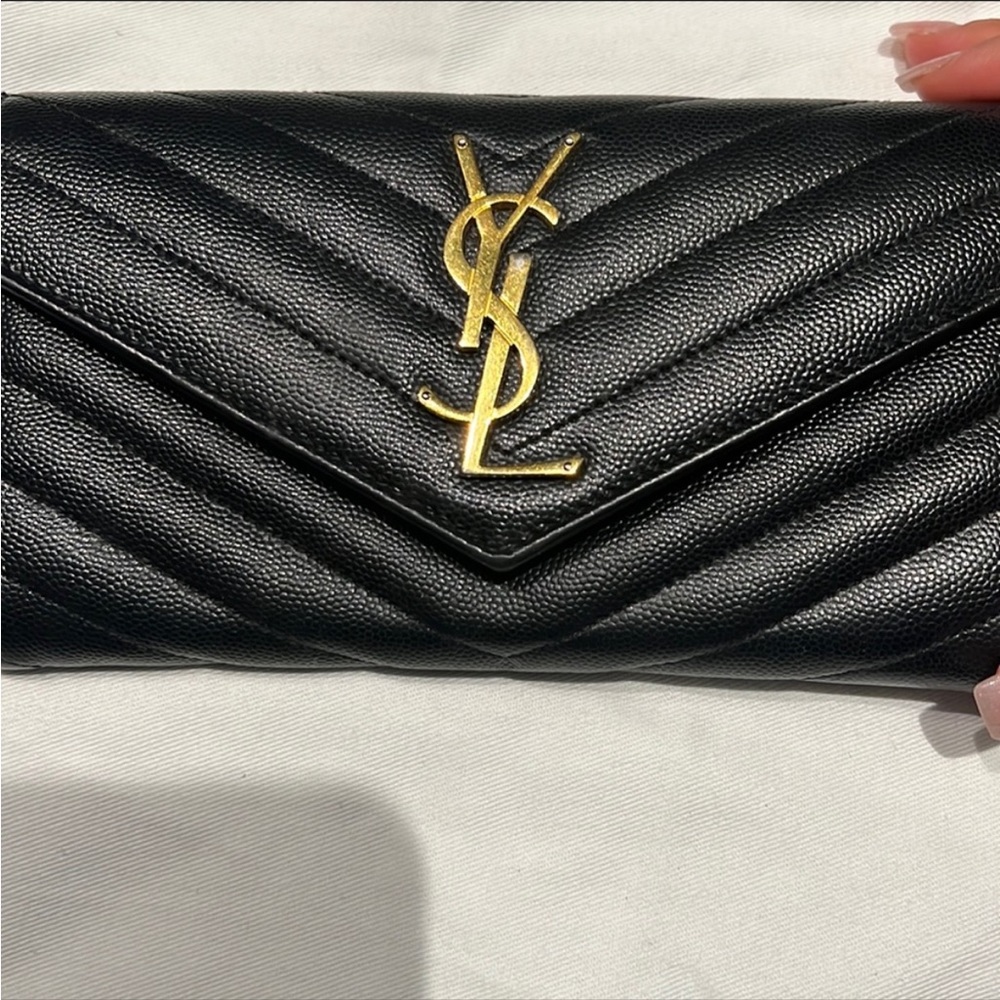 YSL Black Envelope Wallet